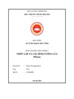 Báo cáo bài thực hành 2 thiết lập và cấu hình tường lửa pfsense