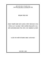 Phát triển Đội ngũ giảng viên trẻ dựa vào năng lực tại học viện chính trị quốc gia hồ chí minh Đáp Ứng yêu cầu nhiệm vụ mới