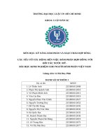 Các yếu tố tác Động Đến việc Đàm phán hợp Đồng với Đối tác nước mỹ   bài học kinh nghiệm cho người Đàm phán việt nam