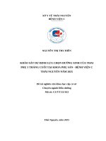 Khảo sát dự Định lựa chọn Đường sinh của thai phụ 3 tháng cuối tại khoa phụ sản   bệnh viện c thái nguyên năm 2025