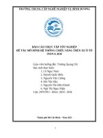 Báo cáo thực tập tốt nghiệp Đề tài mô hình hệ thống chiếu sáng trên xe Ô tô inova 2010