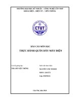 Báo cáo môn học thực hành quấn dây máy Điện