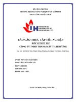 Báo cáo thực tập tốt nghiệp Đơn vị thực tập công ty tnhh thang máy thái dương