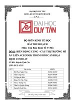 Biến Động cung   cầu thị trường mì Ăn liền acecook trong bối cảnh Đại dịch covid 19