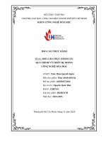 Đề tài báo cáo thực hành các quá trình và thiết bị trong công nghệ hóa học