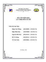 Bài tập môn học lý thuyết Ô tô