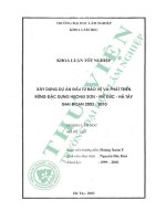 Xây dựng dự Án Đầu tư bảo vệ và phát triển rừng Đặc dụng hương sơn, mỹ Đức, hà tây giai Đoạn 2003   2010