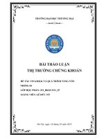 Đề tài vinamilk và quá trình tăng vốn