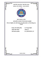 Đề tài nghiên cứu chất lượng sản phẩm dịch vụ viễn thông của viettel