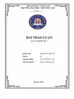 Bài thảo luận luật kinh tế 1
