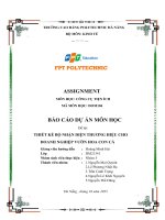 Báo cáo dự Án môn học Đề tài thiết kế bộ nhận diện thương hiệu cho doanh nghiệp vườn hoa con cá