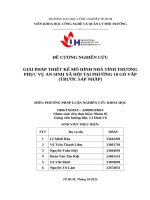 IUH - Tiểu luận PHƯƠNG PHÁP LUẬN NGHIÊN CỨU KHOA HỌC - GIẢI PHÁP THIẾT KẾ MÔ HÌNH NHÀ TÌNH THƯƠNG PHỤC VỤ AN SINH XÃ HỘI TẠI PHƯỜNG 10 GÒ VẤP (TRƯỚC SÁP NHẬP)