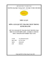 Giải quyết tranh chấp thương mại Điện tử xuyên biên giới – cơ hội và thách thức cho doanh nghiệp việt nam