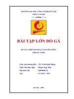 Bài tập lớn Đồ gá Đề tài thiết kế Đồ gá nguyên công khoan taro