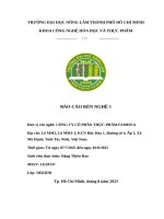 Báo cáo rèn nghề 1 Đơn vị rèn nghề công ty cổ phần thực phẩm famisea