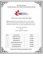 Tìm hiểu về các hệ thống quản lý chất lượng Được Áp dụng phổ biến tại việt nam – bài thu hoạch từ hoạt Động tham quan các triển lãm ngành thực phẩm