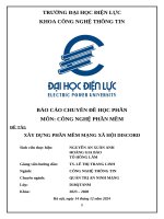 Báo cáo chuyên Đề học phần môn công nghệ phần mềm Đề tài xây dựng phần mềm mạng xã hội discord