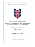Tác Động của esg Đến hành vi tiêu dùng mỹ phẩm của sinh viên tại thành phố hồ chí minh  huỳnh ngọc lâm châu    tp  hồ chí minh