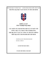 Các nhân tố Ảnh hưởng Đến sự gắn kết với công việc của nhân viên marketing thế hệ gen z tại các công ty truyền thông trên Địa bàn thành phố hồ chí minh