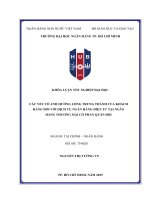 Các yếu tố Ảnh hưởng lòng trung thành của khách hàng Đối với dịch vụ ngân hàng Điện tử tại ngân hàng thương mại cổ phần quân Đội