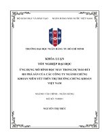 Ứng dụng mô hình học máy trong dự báo rủi ro phá sản của các công ty ngành chứng khoán niêm yết trên thị trường chứng khoán việt nam