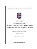 Tác Động của cấu trúc sở hữu Đến hiệu quả tài chính tại các ngân hàng thương mại việt nam