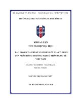 Tác Động của chỉ số vn index lên giá cổ phiếu của ngân hàng thương mại cổ phần quốc tế việt nam