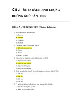 Đề cương ôn tập - ĐỊNH LƯỢNG ĐƯỜNG KHỬ BẰNG DNS