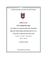 Tác Động của Đa dạng hoá thu nhập Đến hiệu quả hoạt Động kinh doanh của các ngân hàng thương mại việt nam