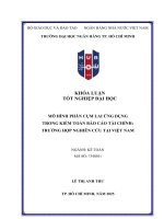 Mô hình phân cụm lai Ứng dụng trong kiểm toán báo cáo tài chính trường hợp nghiên cứu tại việt nam