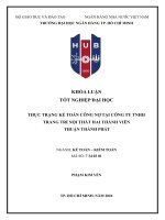 Thực trạng kế toán công nợ tại công ty tnhh trang trí nội thất hai thành viên thuận thành phát