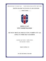 Kế toán thuế giá trị gia tăng nghiên cứu tại công ty tnhh việt nam shine