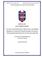 Các yếu tố Ảnh hưởng Đến Ý Định nâng cấp linkedin premium của sinh viên trường Đại học ngân hàng thành phố hồ chí minh Đang sử dụng bản miễn phí