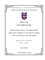 Kế toán tiền lương và các khoản trích theo lương nghiên cứu tại công ty cổ phần Đầu tư xây dựng cao su phú thịnh