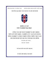 Công tác kế toán nghiệp vụ huy Động tiền gửi tiết kiệm   nghiên cứu tại ngân hàng nông nghiệp và phát triển nông thôn việt nam chi nhánh huyện quảng ninh quảng bình