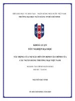 Tác Động của nợ xấu Đến Ổn Định tài chính của các ngân hàng thương mại việt nam