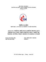 IUH - TIỂU LUẬN AN TOÀN LAO ĐỘNG VÀ MÔI TRƯỜNG - NHỮNG MỐI NGUY HIỂM TRONG QUÁ TRÌNH GIA CÔNG TRÊN NHỮNG MÁY, THIẾT BỊ TRONG XƯỞNG THỰC HÀNH CỦA KHOA CƠ KHÍ