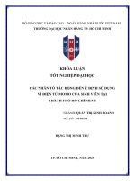 Các nhân tố tác Động Đến Ý Định sử dụng ví Điện tử momo của sinh viên tại thành phố hồ chí minh