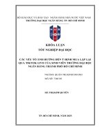 Các yếu tố Ảnh hưởng Đến Ý Định mua lặp lại qua tiktok live của sinh viên trường Đại học ngân hàng thành phố hồ chí minh