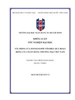 Tác Động của fintech Đối với hiệu quả hoạt Động của ngân hàng thương mại việt nam  trần huỳnh yến vi    tp  hồ chí minh