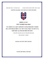 Tác Động của key opinion consumer Đến Ý Định mua mỹ phẩm trên các nền tảng trực tuyến của giới trẻ tại thành phố thủ Đức