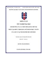 Ảnh hưởng của cá nhân hoá bằng trí tuệ nhân tạo Đến Ý Định mua mỹ phẩm trực tuyến của gen z tại thành phố hồ chí minh