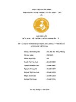 Đề tài quy trình hoạt Động của công ty cổ phần acecook việt nam