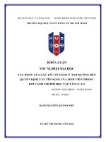 Tác Động của các yếu tố tâm lý Ảnh hưởng Đến quyết Định vay tín dụng của sinh viên trong bối cảnh chi phí học tập tăng cao