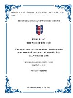 Ứng dụng machine learning trong dự báo xu hướng giá vàng etf gld   chỉ số phản Ảnh giá vàng thế giới