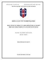 Phân tích tác Động của Đổi mới kỹ thuật số Đến hiệu quả hoạt Động của ngành ngân hàng
