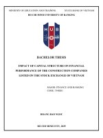 Impact of capital structure on financial performance of the construction companies listed on the stock exchange of vietnam
