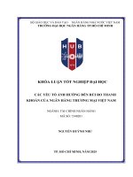 Các yếu tố Ảnh hưởng Đến rủi ro thanh khoản của ngân hàng thương mại việt nam