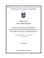 Các nhân tố Ảnh hưởng Đến dịch vụ ngân hàng số tại ngân hàng tmcp Đầu tư và phát triển việt nam chi nhánh phú mỹ