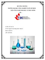 IUH - ĐỊNH LƯỢNG MUỐI. ỨNG DỤNG PHÂN TÍCH NaHCO3 TRONG PHỤ GIA THỰC PHẨM